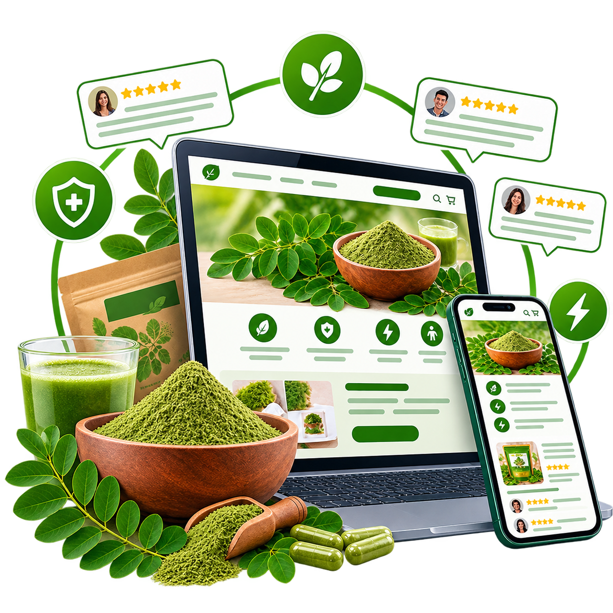 Moringa Powder – English Review Landing Page