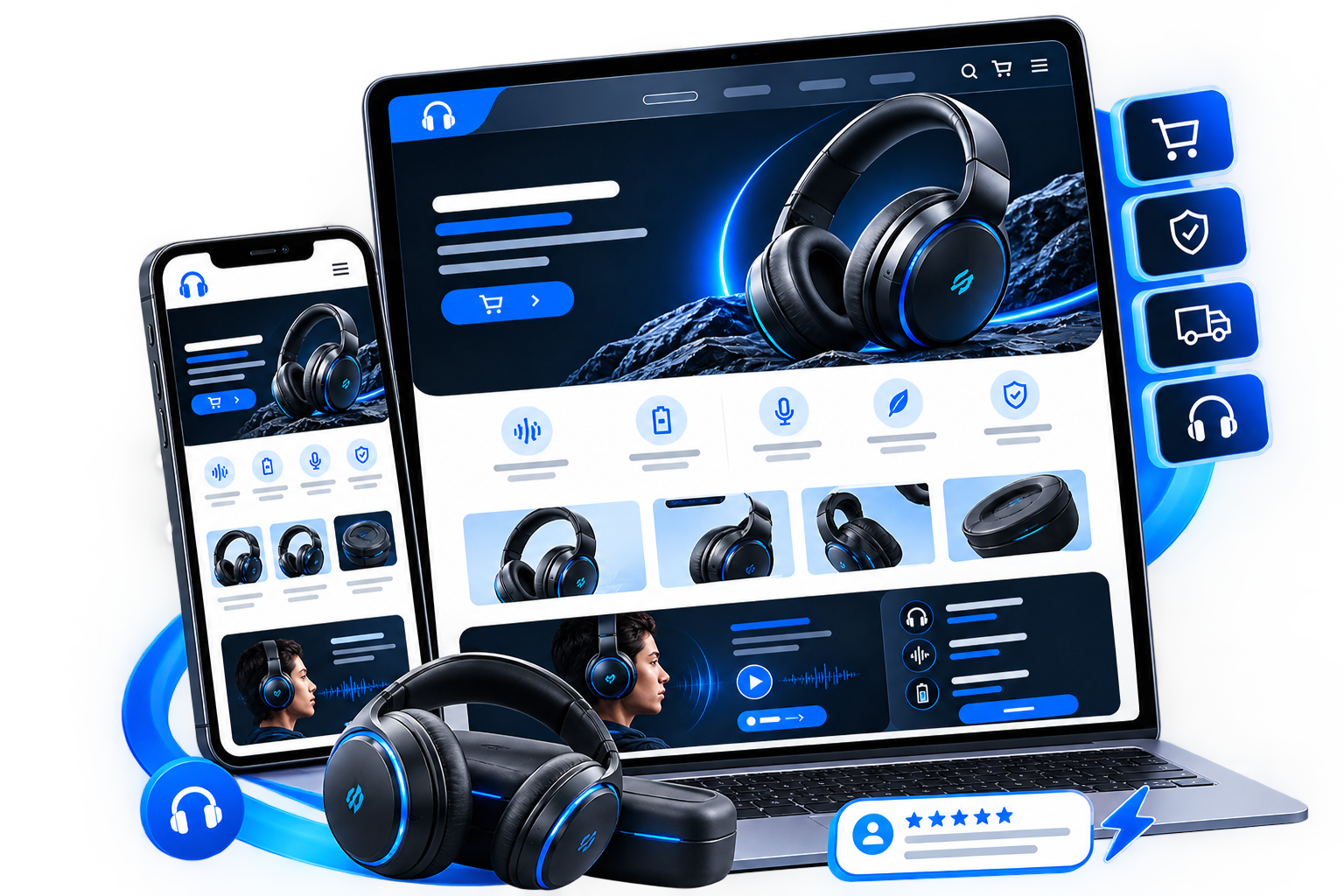 Premium Quality Wireless Headphones Landing Page