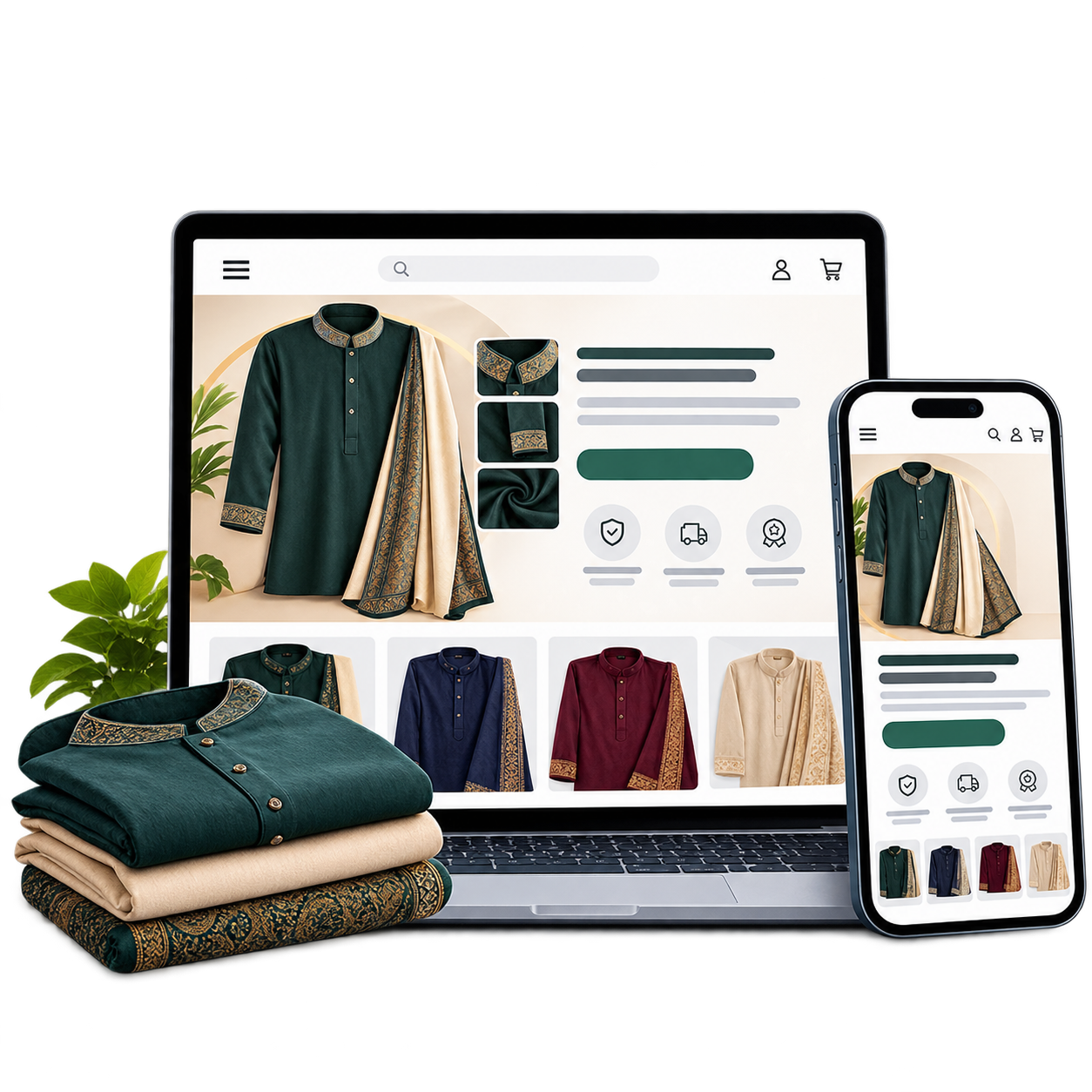 Three Piece-এর landing page