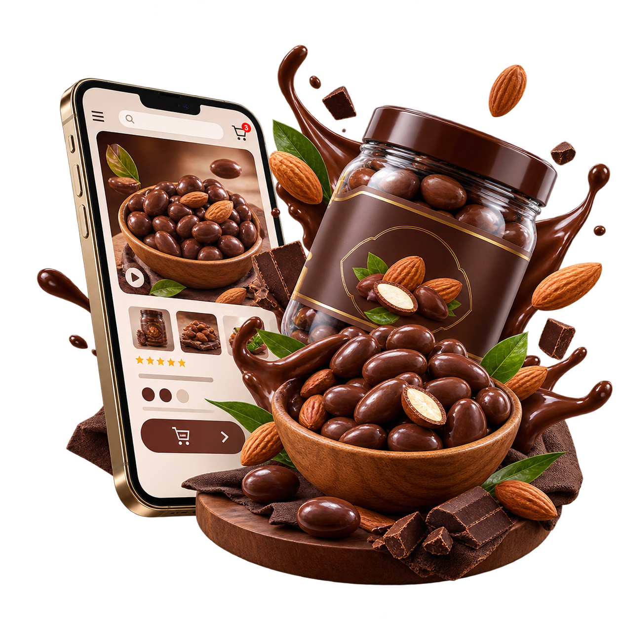 Chocolate Badam Landing Page