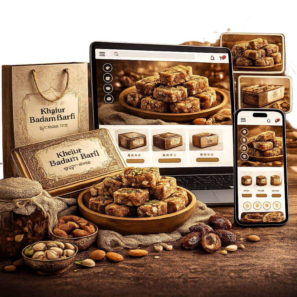 Khejur Badam Barafi  Landing Page