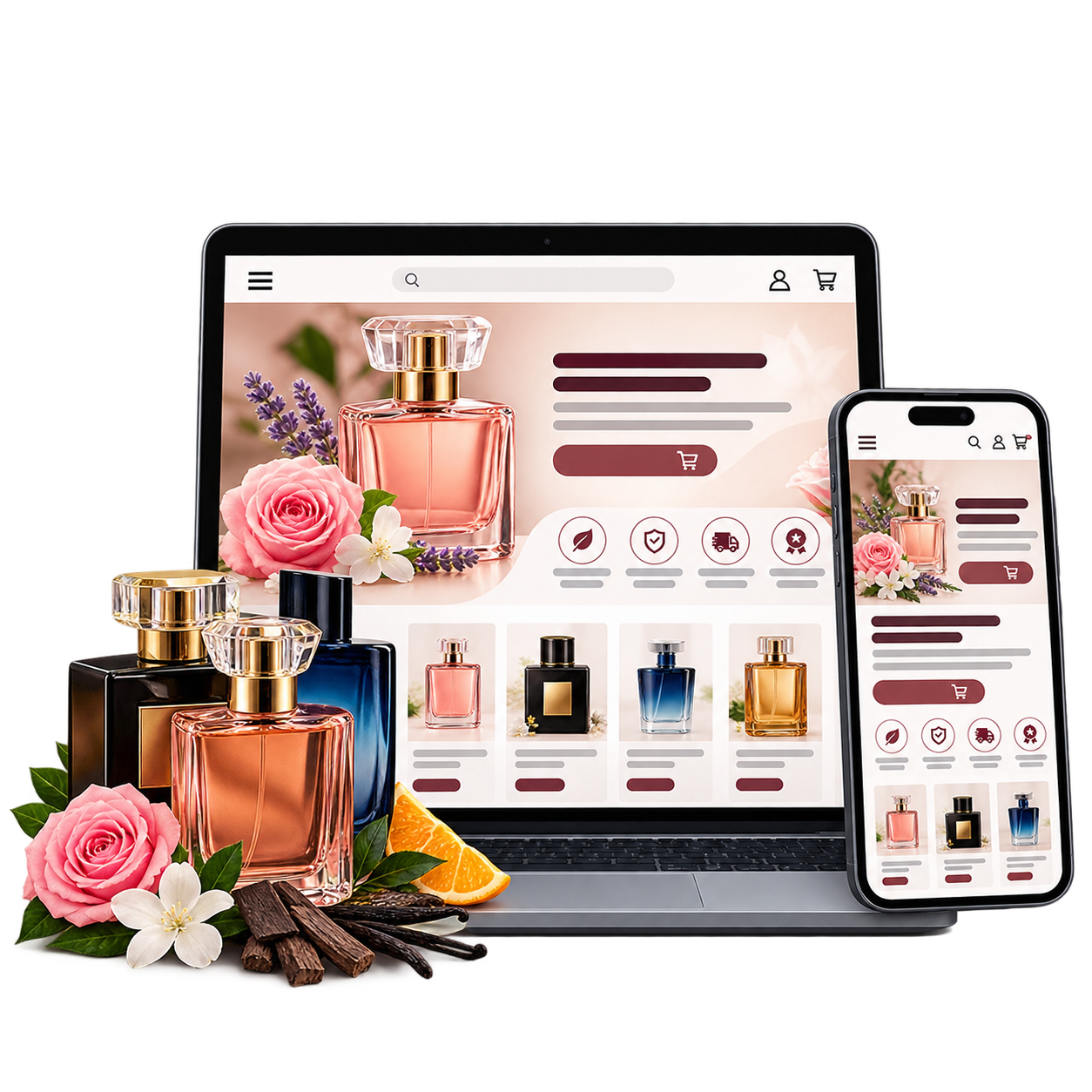 Soft And Tasted Premium Fragrance Landing Page