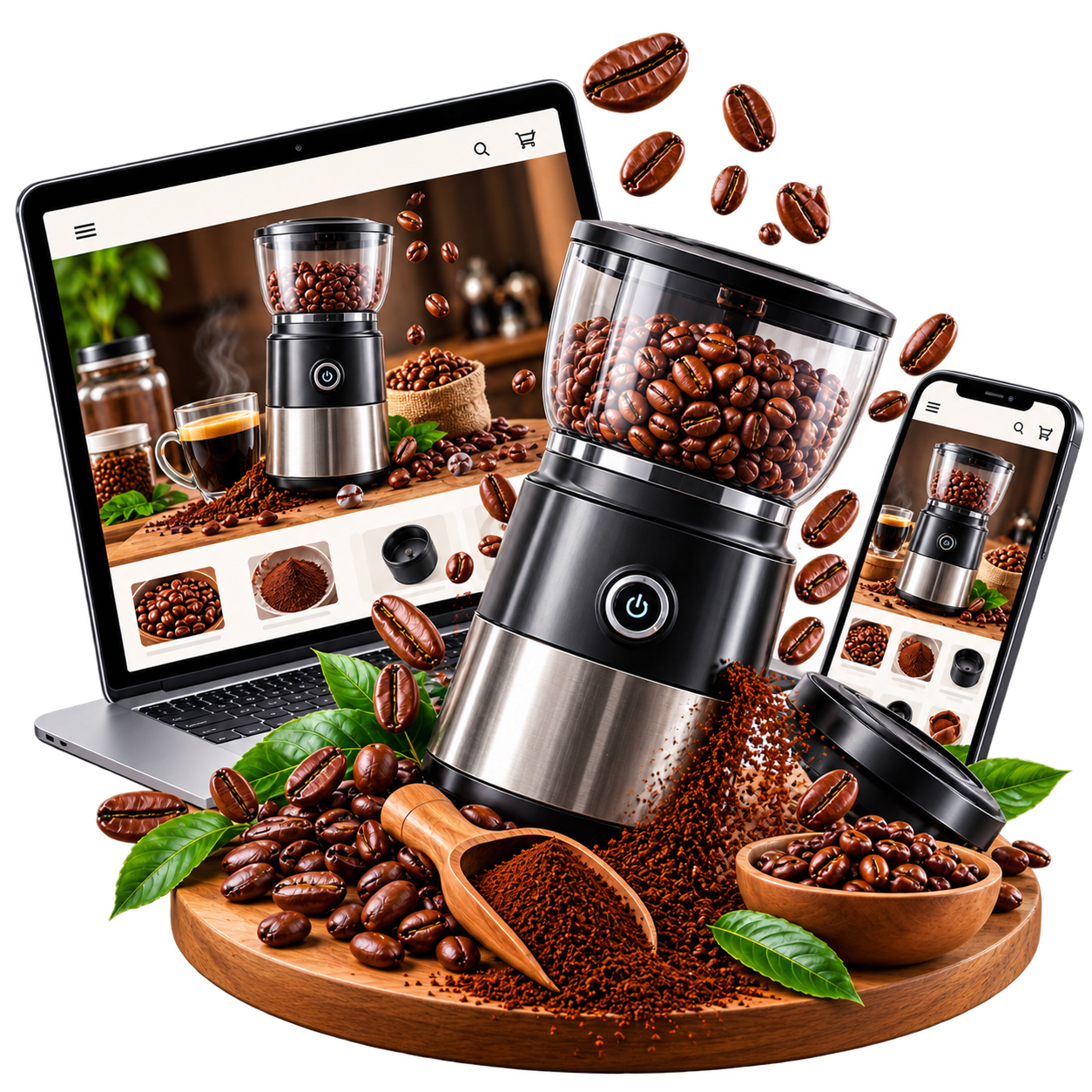 Electric Coffee Grinder Landing Page