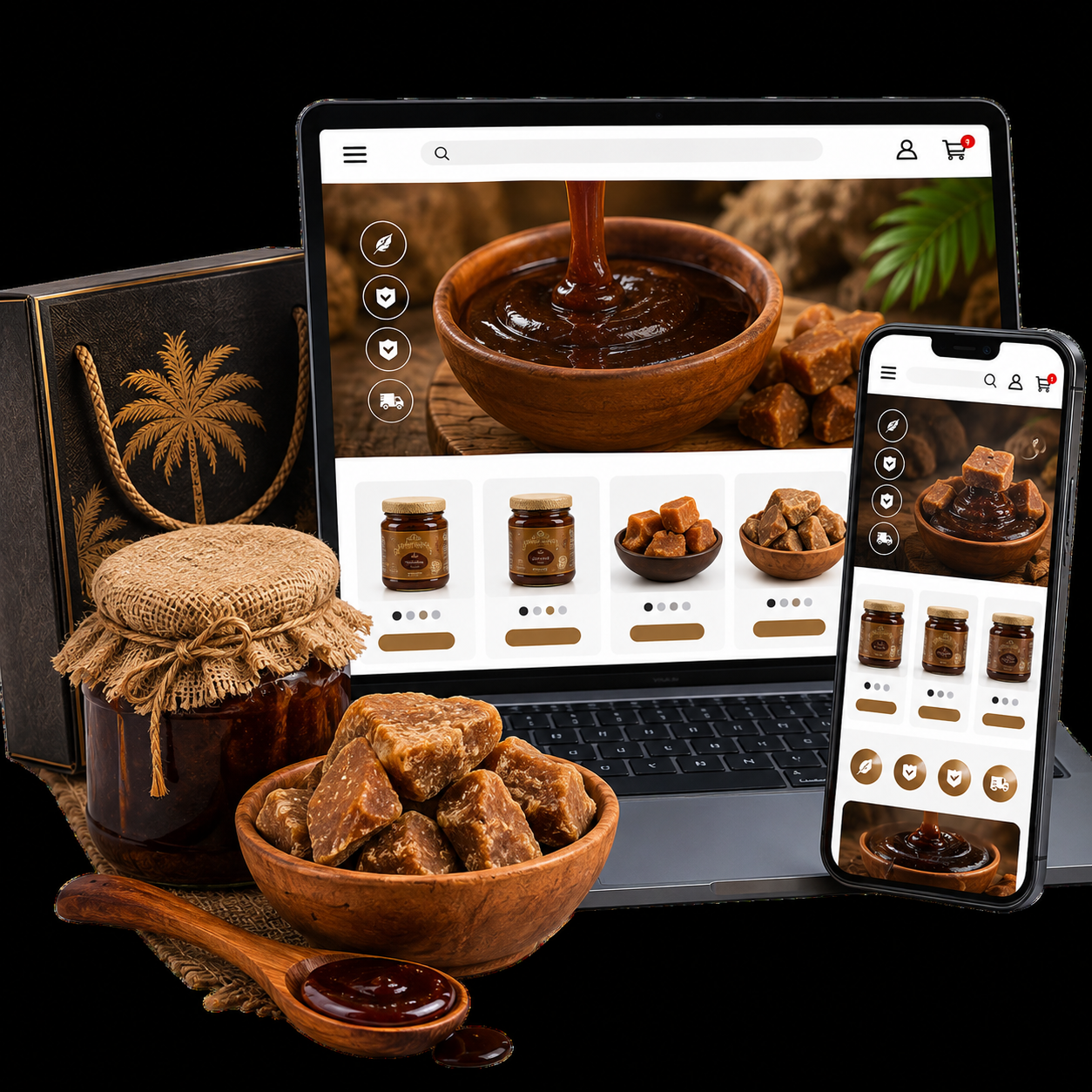 Khejurer Gur Landing Page