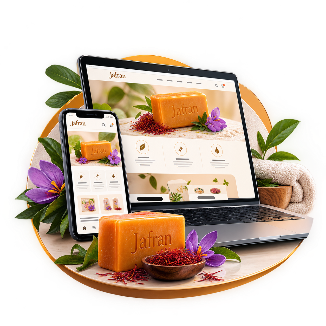 Jafran Soap Landing Page
