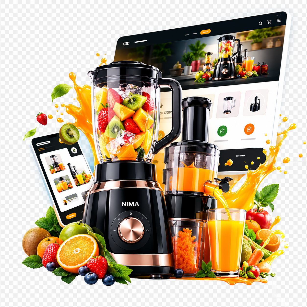 NIMA 2-in-1 Blender & Juicer Landing Page